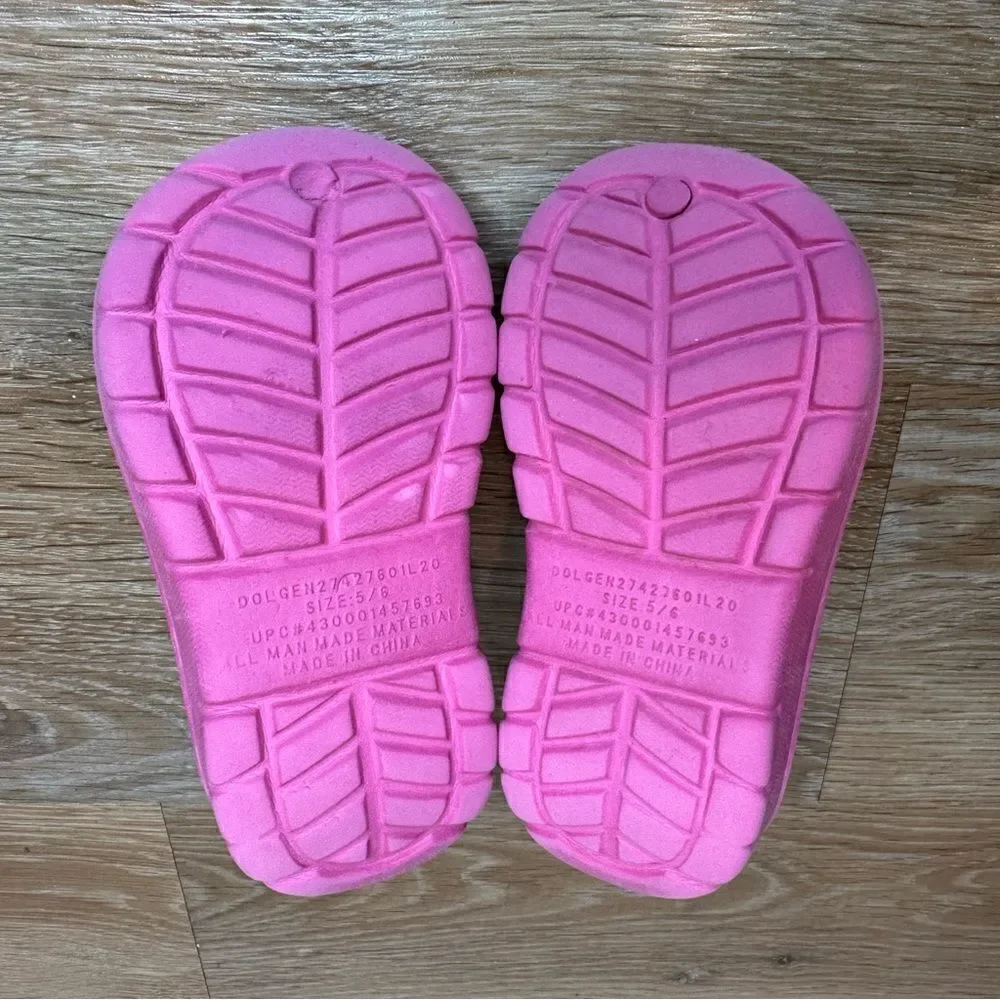 Swiggles Pink Unicorn Girls Size 5/6 Slip On Clogs